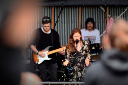 The Band Ysla performing on the Homebrew stage at Falls Fest, Marion Bay, Tas